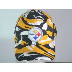  NFL Steelers Yellow/white/black Camouflage Flex Fit Hat 