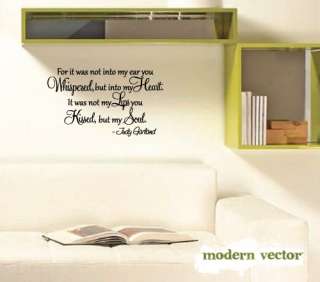Judy Garland Quote Livingroom Vinyl Wall Quote Decal  