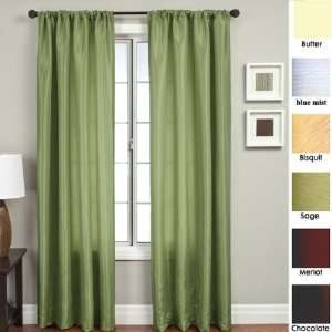   Solid Color Tafetta 96 Long Curtain Panel By Softline: Home & Kitchen