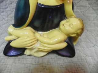 Roman Art Co. Robia Ware 12 Virgin Mary Madonna Baby Jesus Chalkware 