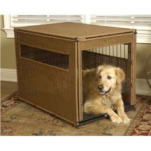  Wicker Dog Crate   Large / Dark Brown