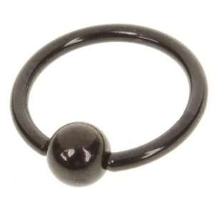   316L Surgical Steel Multifunction Piercing Ring Black