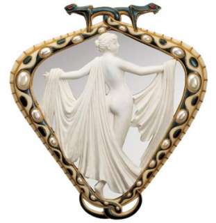 Art Deco Greek Goddess Harmonia Mirror Wall Sculpture  