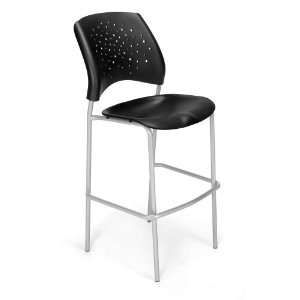  OFM Stars Cafe Height Plastic Chair Silver Base Sage Green 