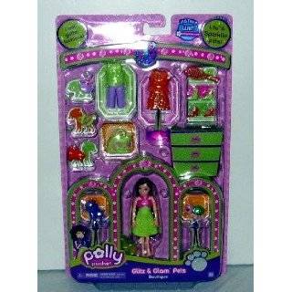  Pocket Glitz and Glam Pets Boutique Playset Polly Doll with Cool 