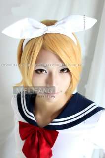 New Kagamine Len Cosplay Yellow Short Party Hair wig M1  