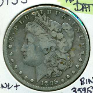 1893 S Morgan Silver Dollar   KEY DATE   FINE+  