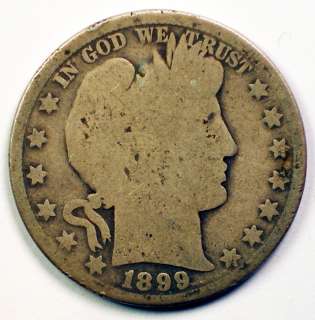 1899 O Barber Half Dollar Silver Coin  