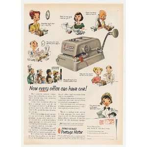    1955 Pitney Bowes DM Postage Meter Print Ad: Home & Kitchen