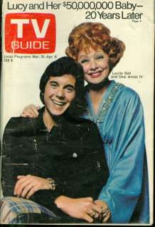 1973 TV Guide Lucille Ball & Desi Arnaz IV Cover  