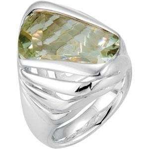  Green Quartz Ring in Sterling Silver Jewelry