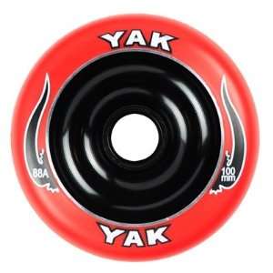  YAK Scat II Metal Core Wheel Red/Black 100mm Everything 
