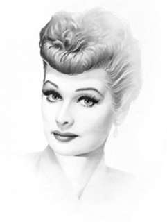 lucy lucille ball i love lucy star by gary saderup