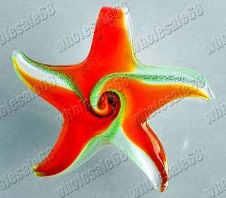 Wholesale lot 18ps charm Starfish Murano glass Pendants  