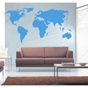   World map   Removable vinyl art wall decals stickers murals home decor