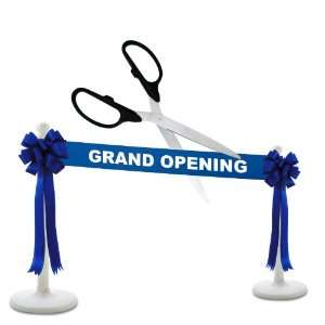  Ribbon Cutting Scissors with 5 Yards of 6 Blue Grand Opening Ribbon 