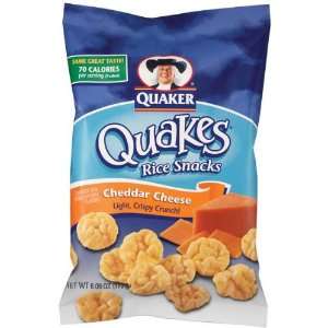 Quaker Quakes Rice Snacks Cheddar Cheese   8 Pack  Grocery 