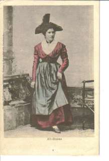 Al Bozen costume pretty lady Austria postcard 1900s  