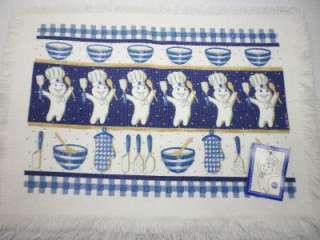   Doughboy 1997 Poppin Fresh Cloth Placemats New w Tags Fringed  