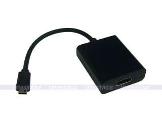 Black Micro USB MHL to HDMI Adapter M/F  