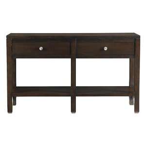 Walnut Console and Sofa Table with Satin Nickel Hardware 