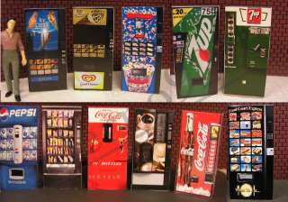 Complete set of all our Vending Machines 124 G Scale Diorama 