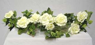 CREAM ROSE BERRY SWAG Wedding Centeripece SILK Artificial Flowers Arch 