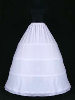 Super Full 4 Hoop 3 Layers Bridal Wedding Gown Petticoat Crinoline 