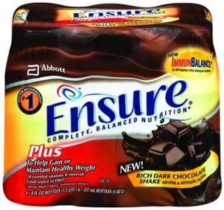 CASE 24 Abbott Ensure Plus Rich Dark Chocolate Shake  