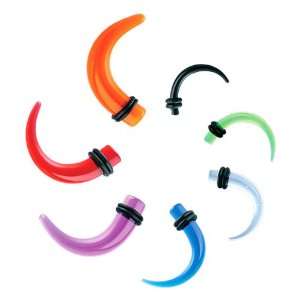  Black Acrylic Claw Tapers with O Rings   4G   Sold as a 