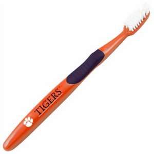 CLEMSON TIGERS Logo NCAA Team Color Soft Bristled Toothbrush NEW in 