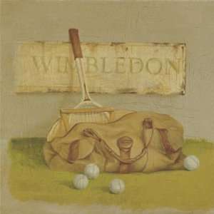 Wimbledon Tennis Bag by Lucciano Simone. size: 15.75 inches width by 