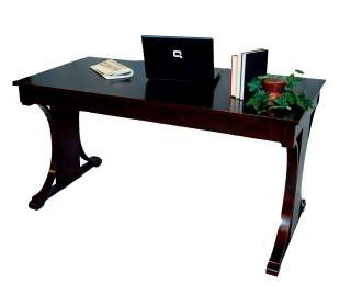 Dark Cherry Writing Table Desk w/ Keyboard Drawer  
