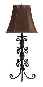 WAY HAND FORGED WROUGHT IRON TABLE LAMP, CA BO 895  