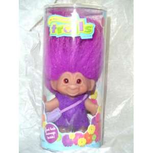   Luck Lifestyle Theme Trolls 3   Purple Hair Troll Doll Toys & Games