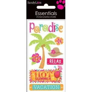   : Essentials Dimensional Stickers, Tropical Vacation: Home & Kitchen