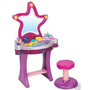  Girls Pink Pretend Play Toy Vanity w/ Star Mirror   Bedroom 