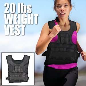 20 Lb Adjustable Exercise Weight Vest Fitness Training Weighted Vest 