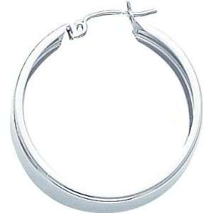  White gold Hoop Earrings Polished Jewelry New Y Jewelry