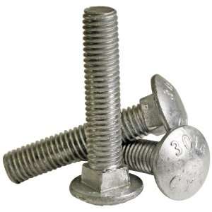  Galvanized Steel Carriage Bolt, Oval Head, 5/16 18, 1 1/4 
